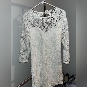 Windsor lace white mini dress. WORN ONCE! Great condition!